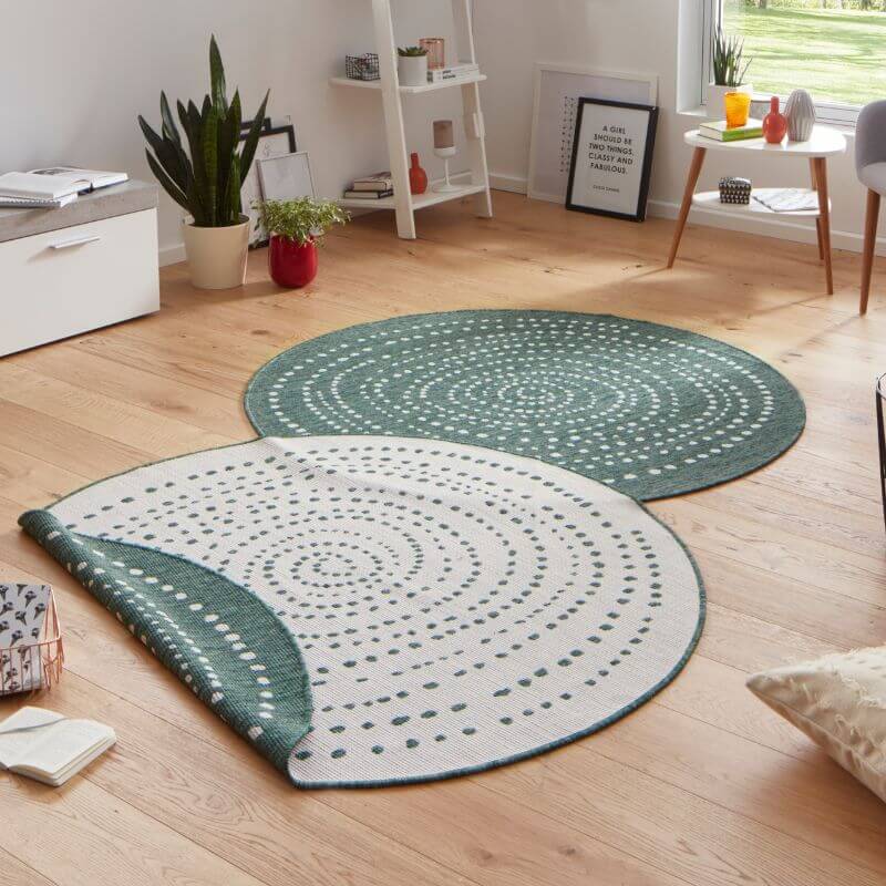Indoor Outdoor Bali Reversible Round Rug