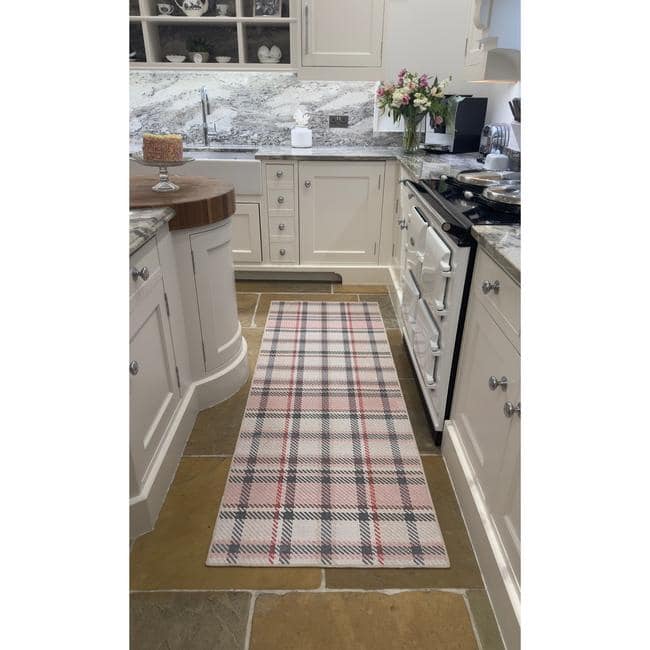 Eco-Washable Rug Tartan Design