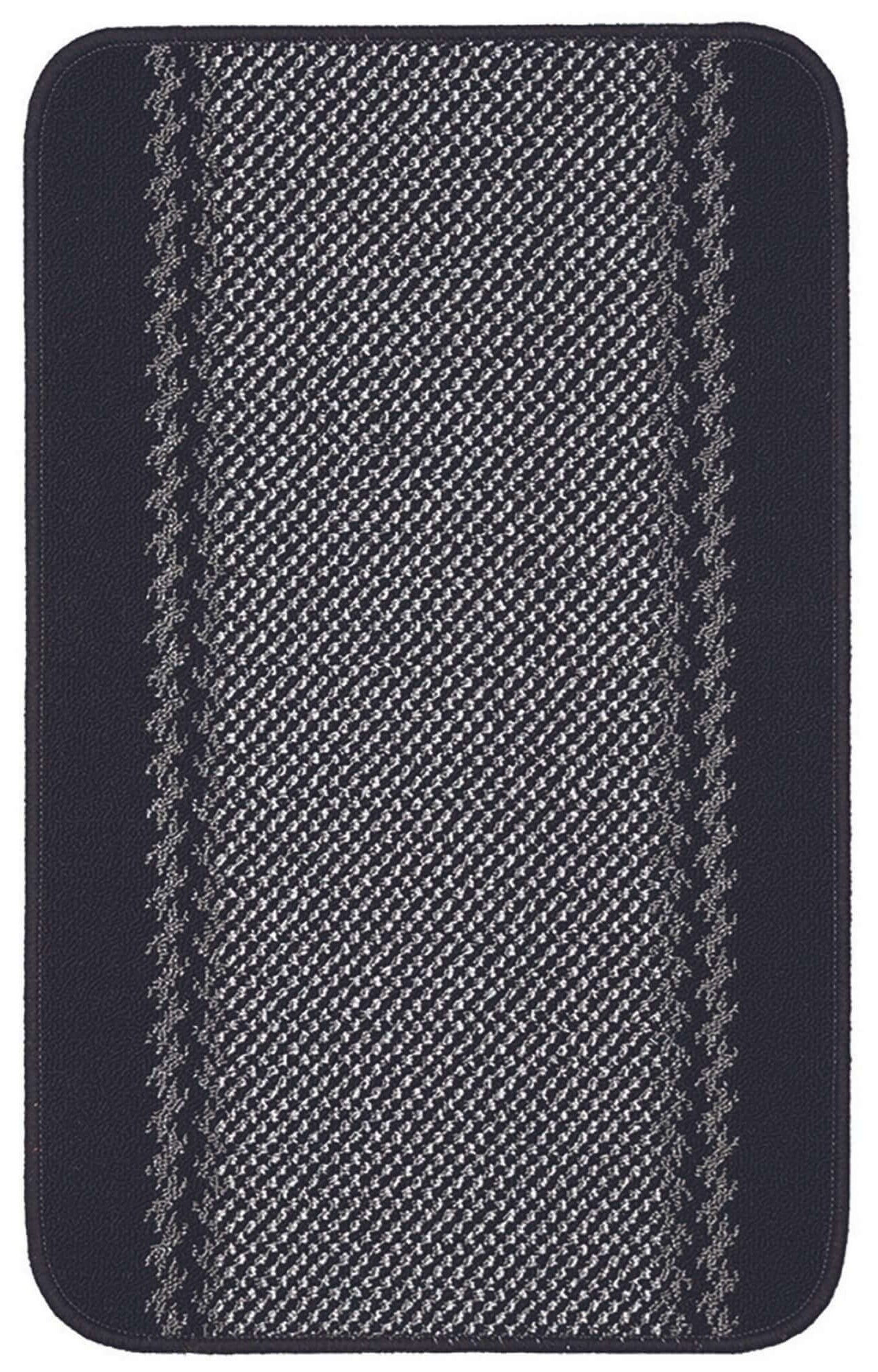 Washable Bordered Black Rug  | 116Bl