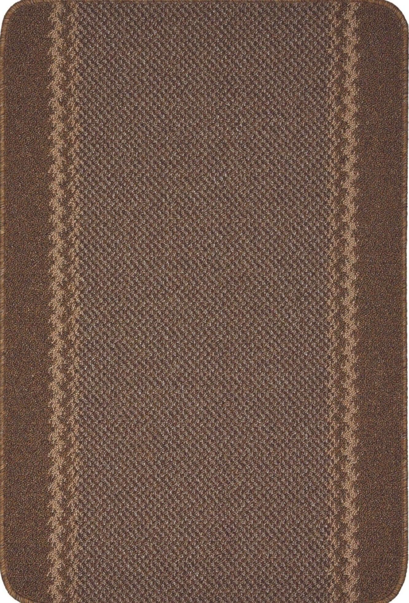 Washable Bordered Brown Rug | 116Br