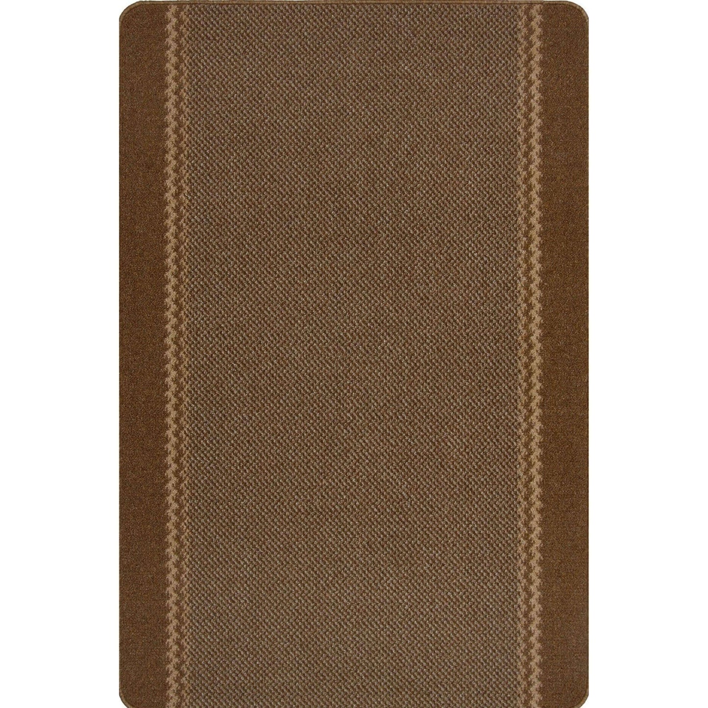 Washable Bordered Brown Rug | 116Br