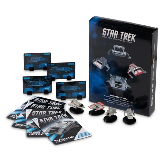 Shuttlecraft Set 4 Kelvin Timeline (Transport Shuttlecraft & Passenger Shuttle & Med Evac Shuttle & Warrant Shuttle) Model Diecast Ship (Eaglemoss / Star Trek)