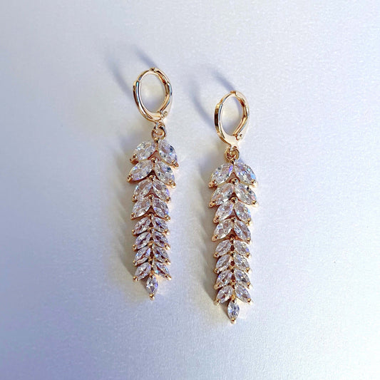 Celestina Jewelled Feather Earrings