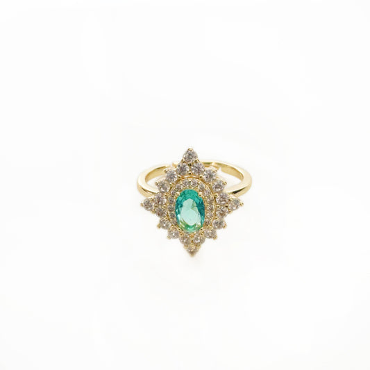Florence Azure Stone Vintage Style Adjustable Ring