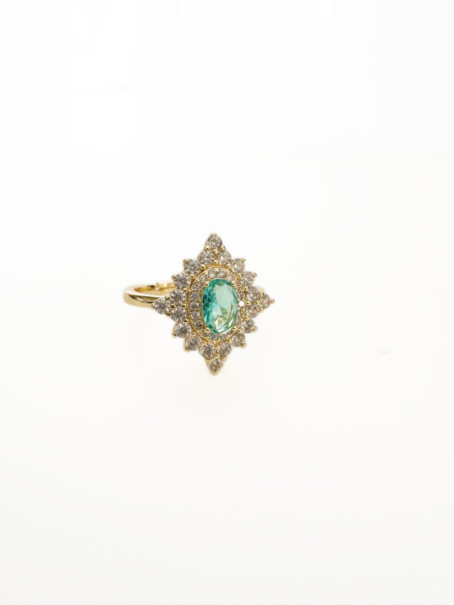 Florence Azure Stone Vintage Style Adjustable Ring