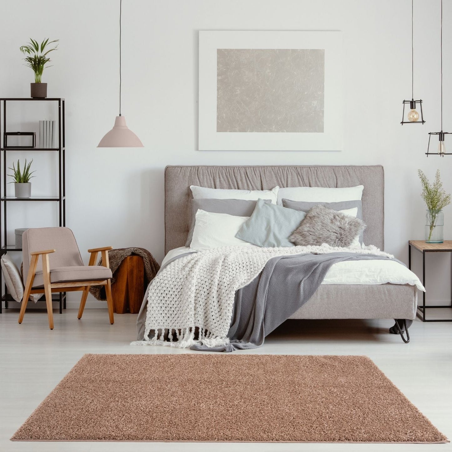 Myshaggy Solid Beige Rug