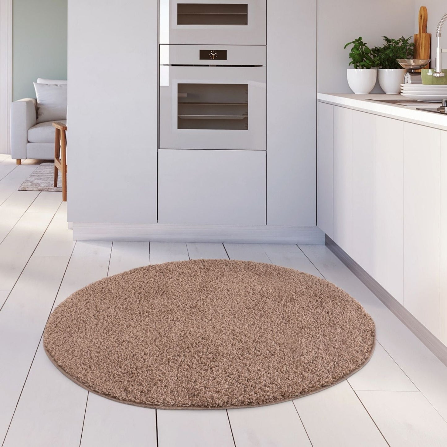 Myshaggy Solid Beige Rug