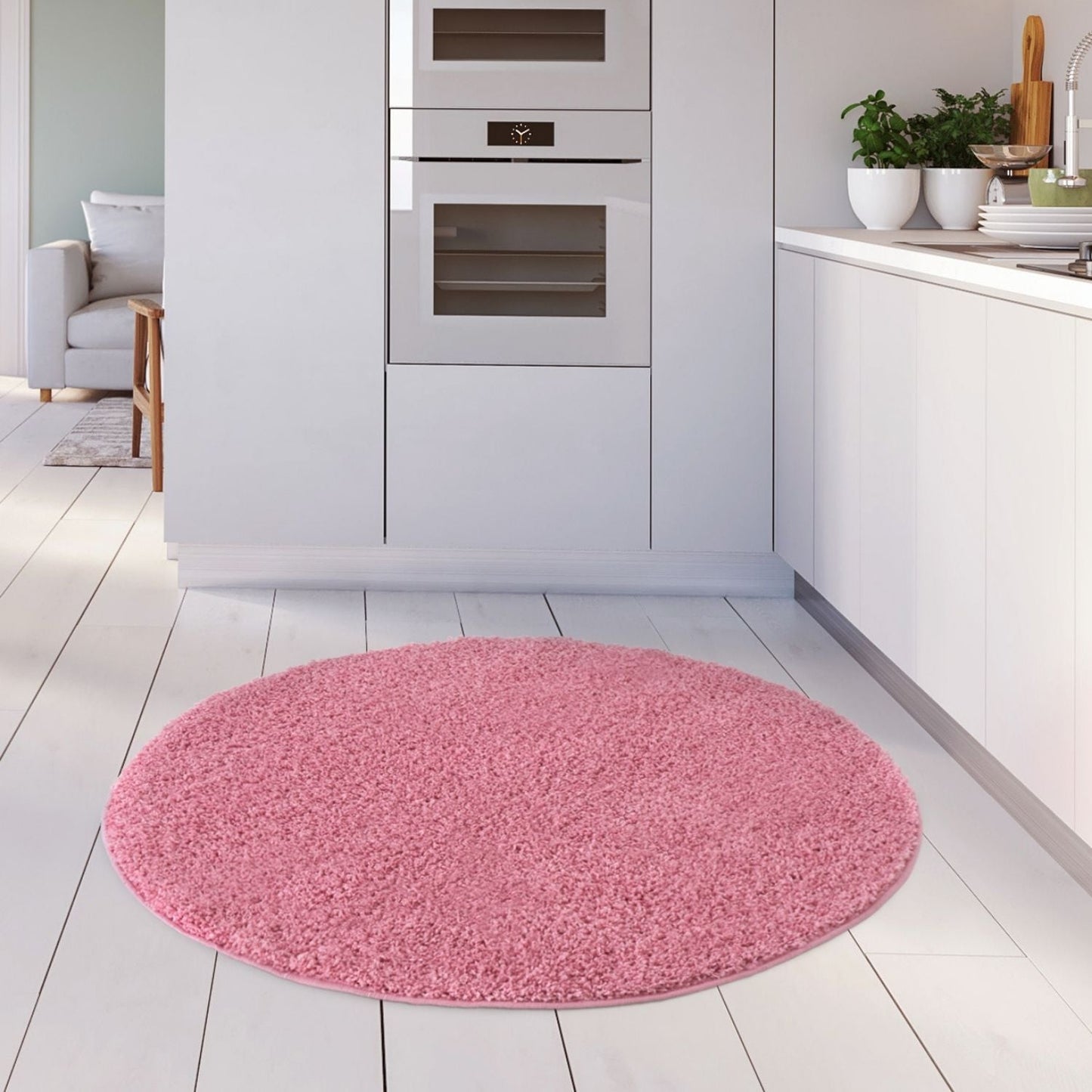 Myshaggy Solid Pink Rug