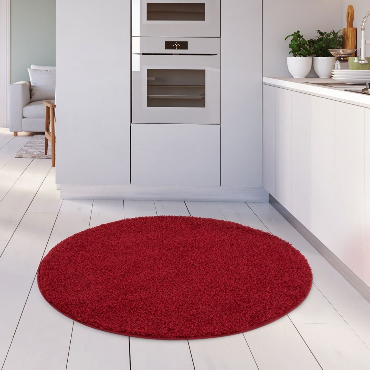Myshaggy Solid Red Rug