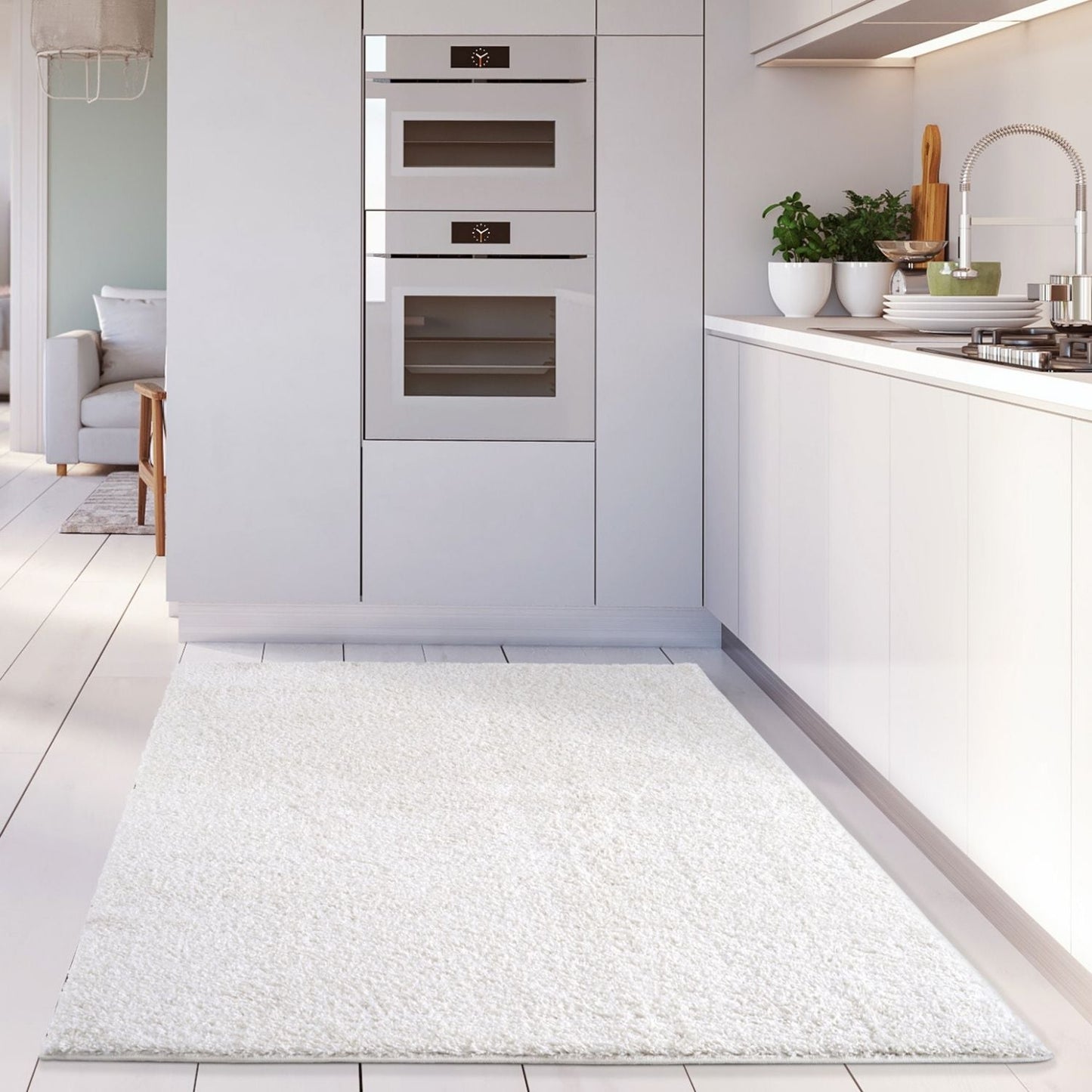 Myshaggy Solid White Rug