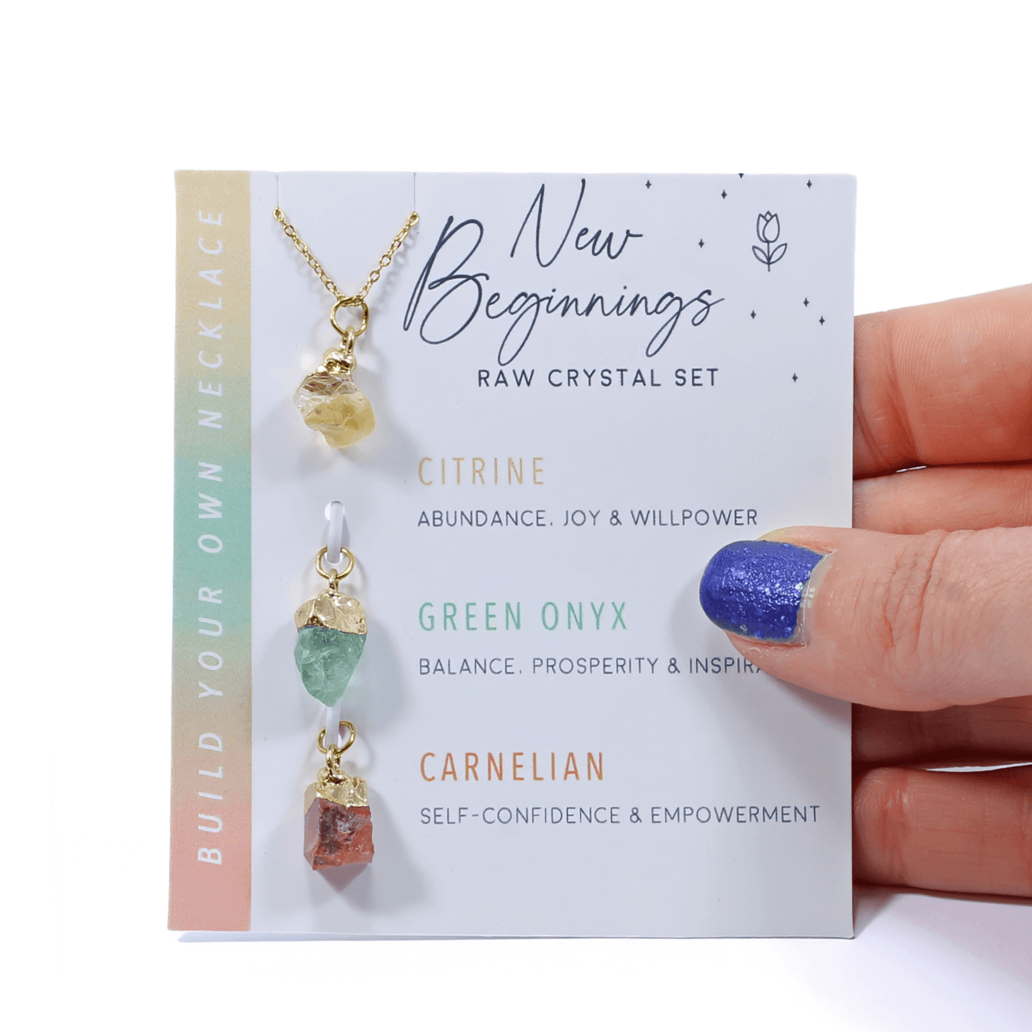 Interchangeable Healing Crystal Necklace - New Beginnings