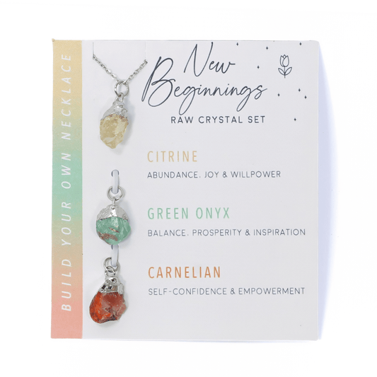 Interchangeable Healing Crystal Necklace - New Beginnings