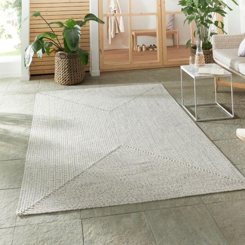 Indoor Outdoor Trenzado Rug – Bordered Plain Design