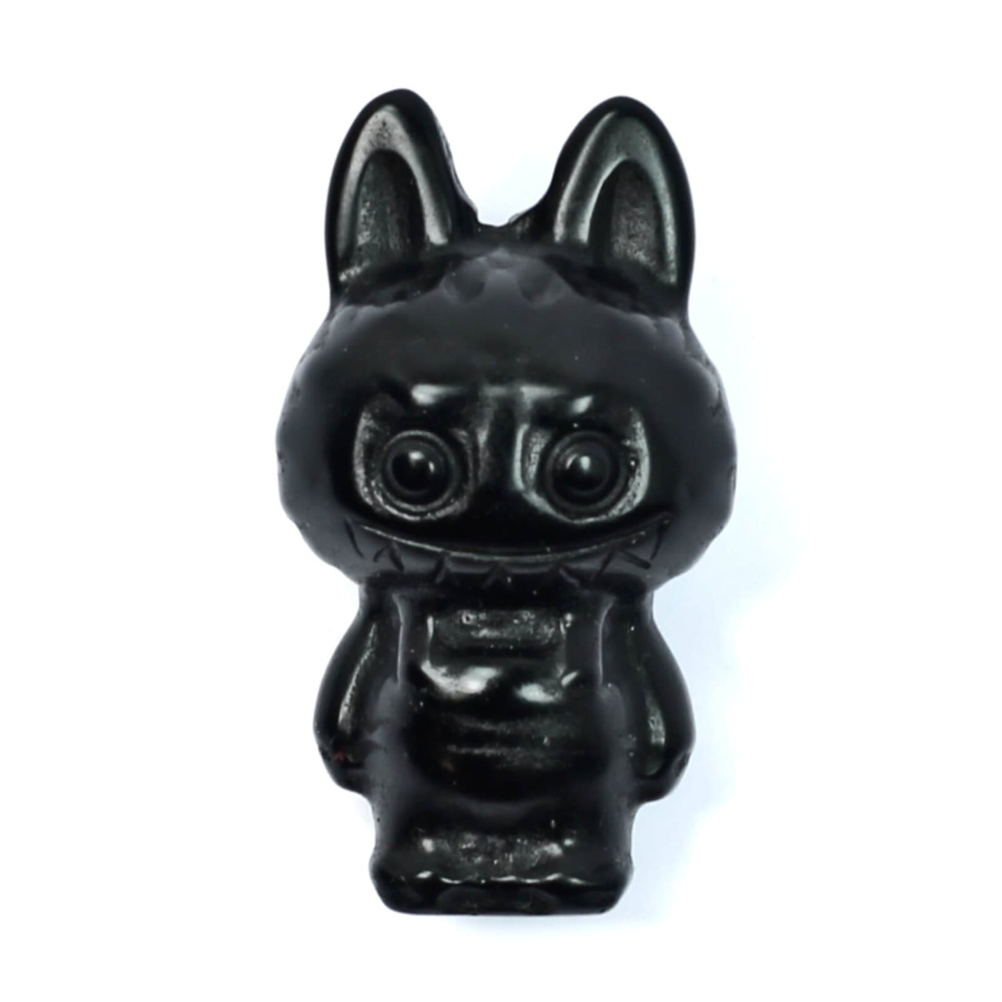 Labubu Black Obsidian Crystal Carving – Protective Power & Playful Charm