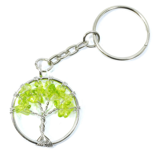 Peridot Tree Of Life Keyring