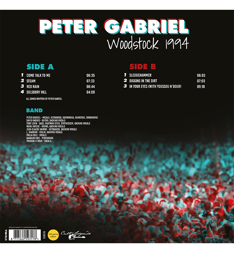 Peter Gabriel – Woodstock 1994 (12-Inch Album on 180g Vinyl)