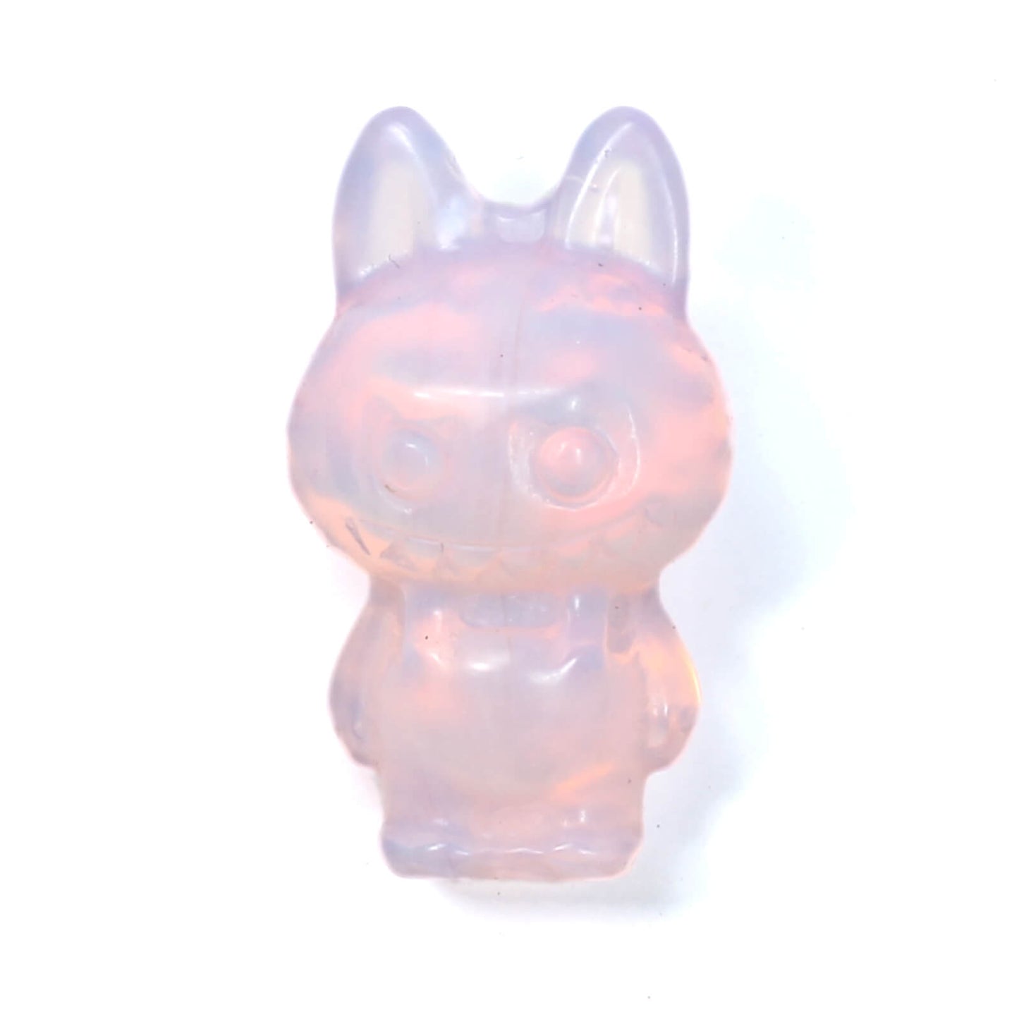 Labubu Pink Opalite Crystal Carving – Dreamy Charm & Gentle Energy