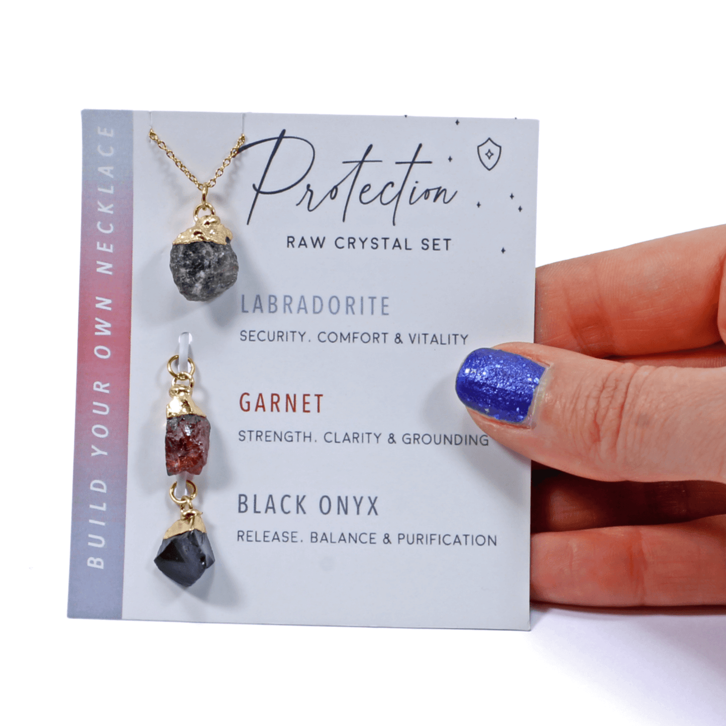 Interchangeable Healing Crystal Necklace - Protect