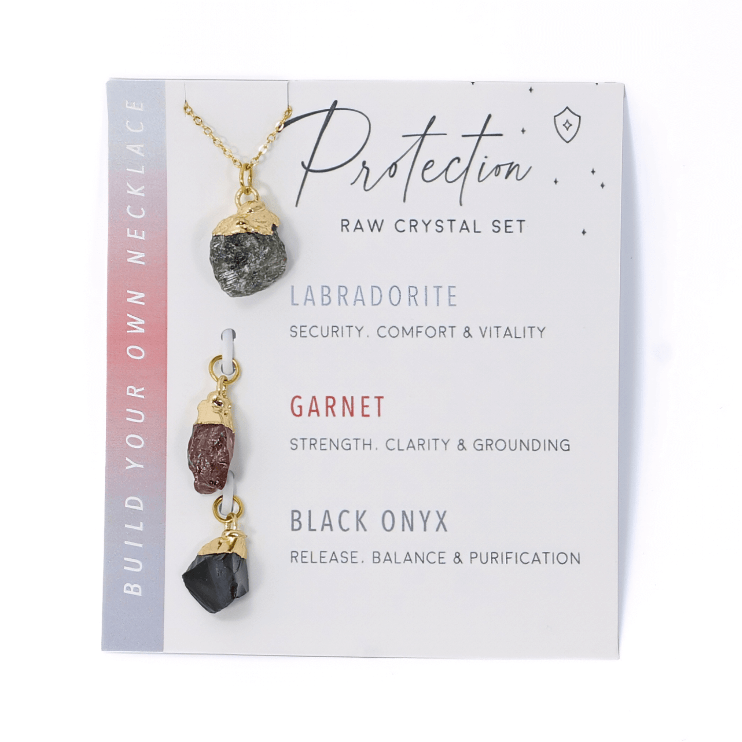 Interchangeable Healing Crystal Necklace - Protect