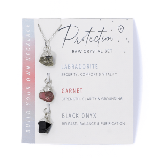 Interchangeable Healing Crystal Necklace - Protect