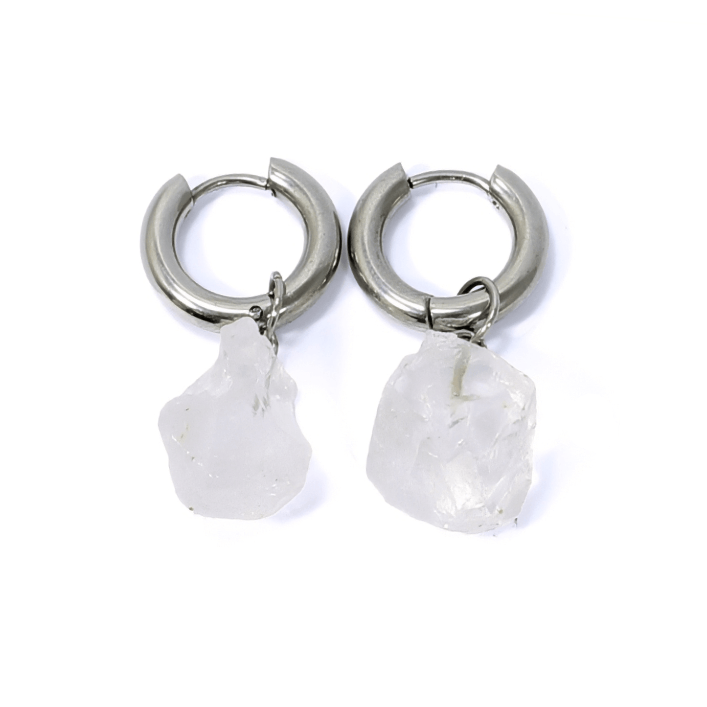 Clear Quartz Huggie Earrings – Clarity, Light, Elevation