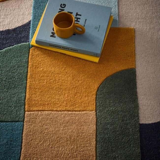 Retro Deco Rug Abstract Design