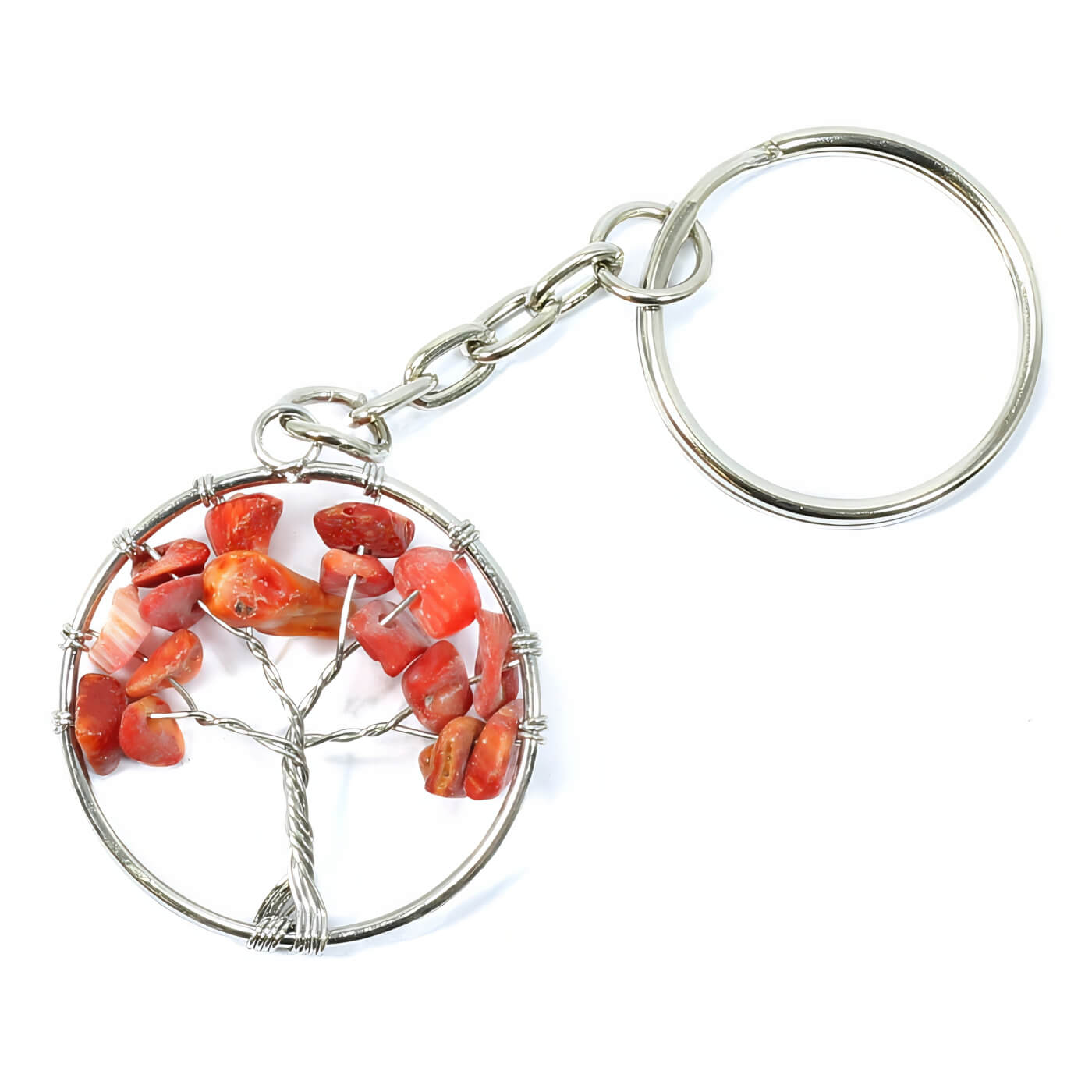 Red Jasper Tree Of Life Keyring