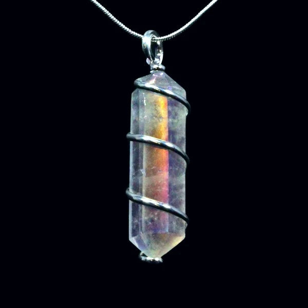 Angel Aura Point with Silver Spiral Pendant & Chain - 50% Off