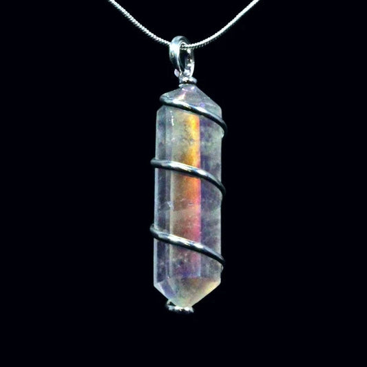 Angel Aura Point with Silver Spiral Pendant & Chain - 50% Off