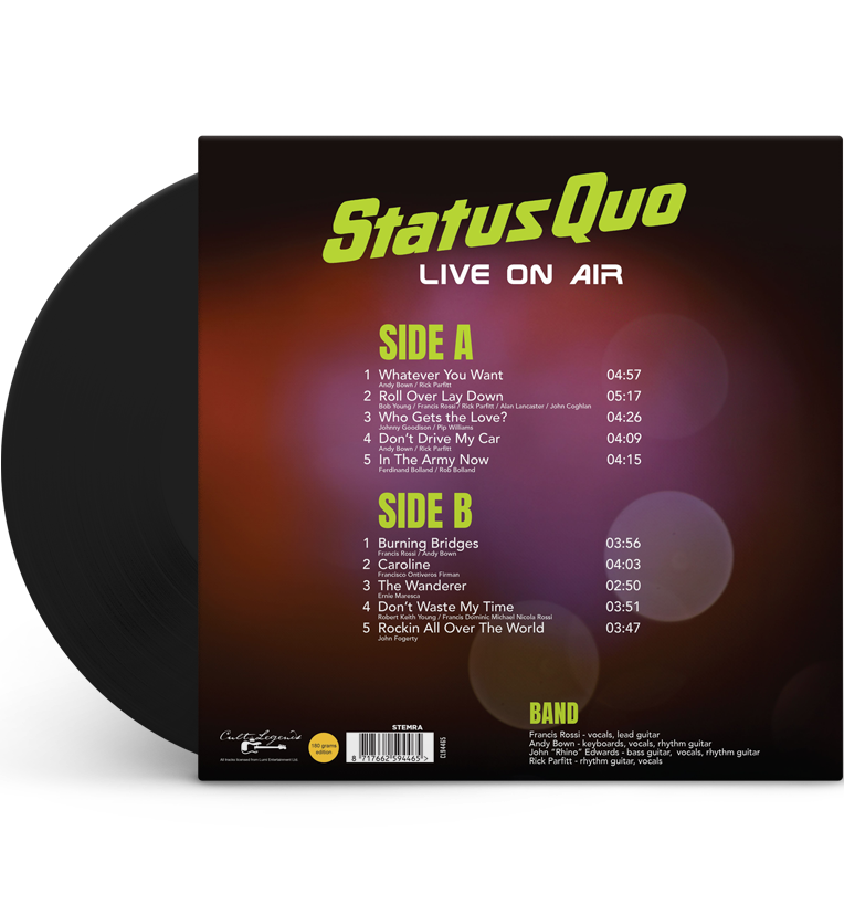 Status Quo – Live On Air (12-Inch Album on 180g Vinyl)