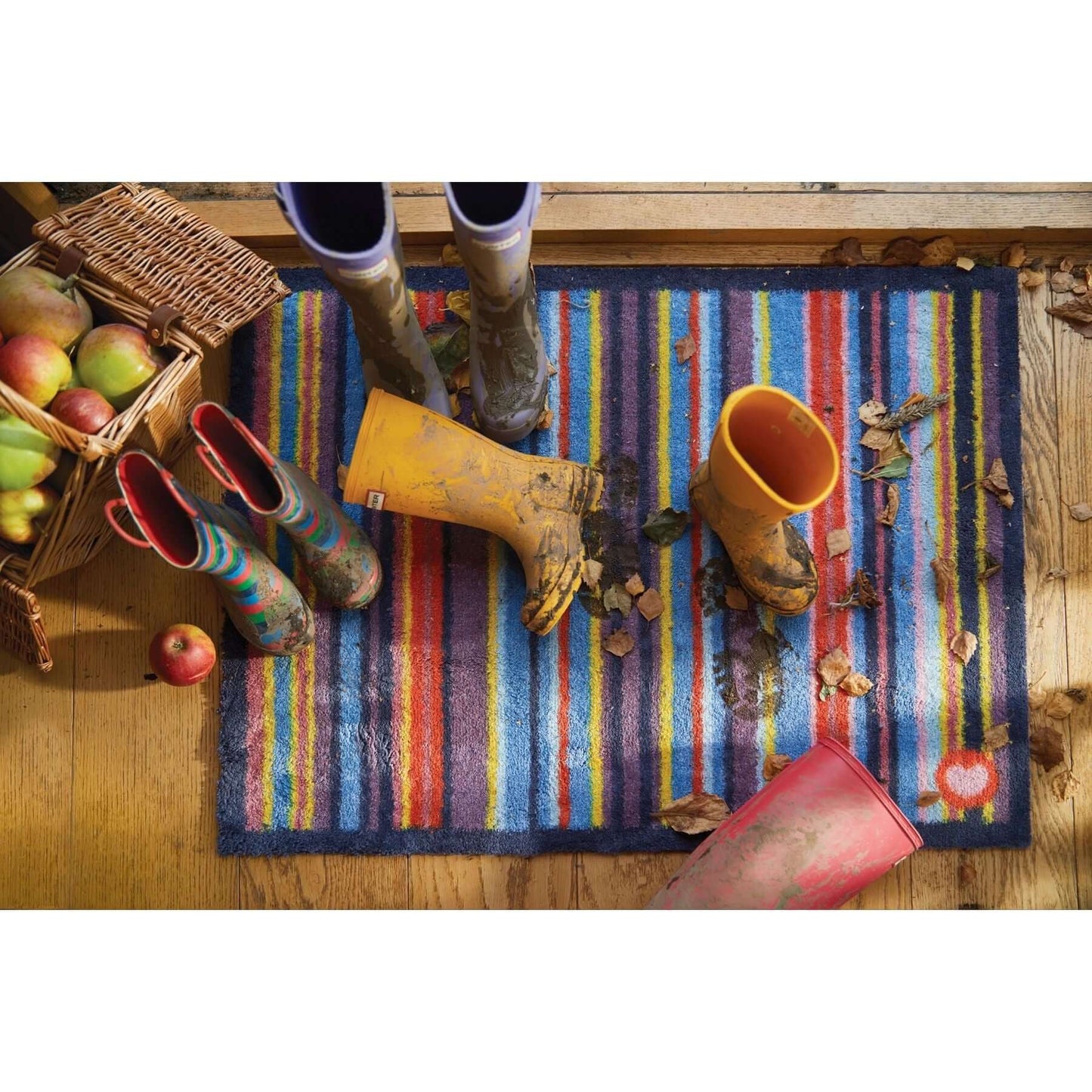 Eco-Washable Striped Mat Multicolour