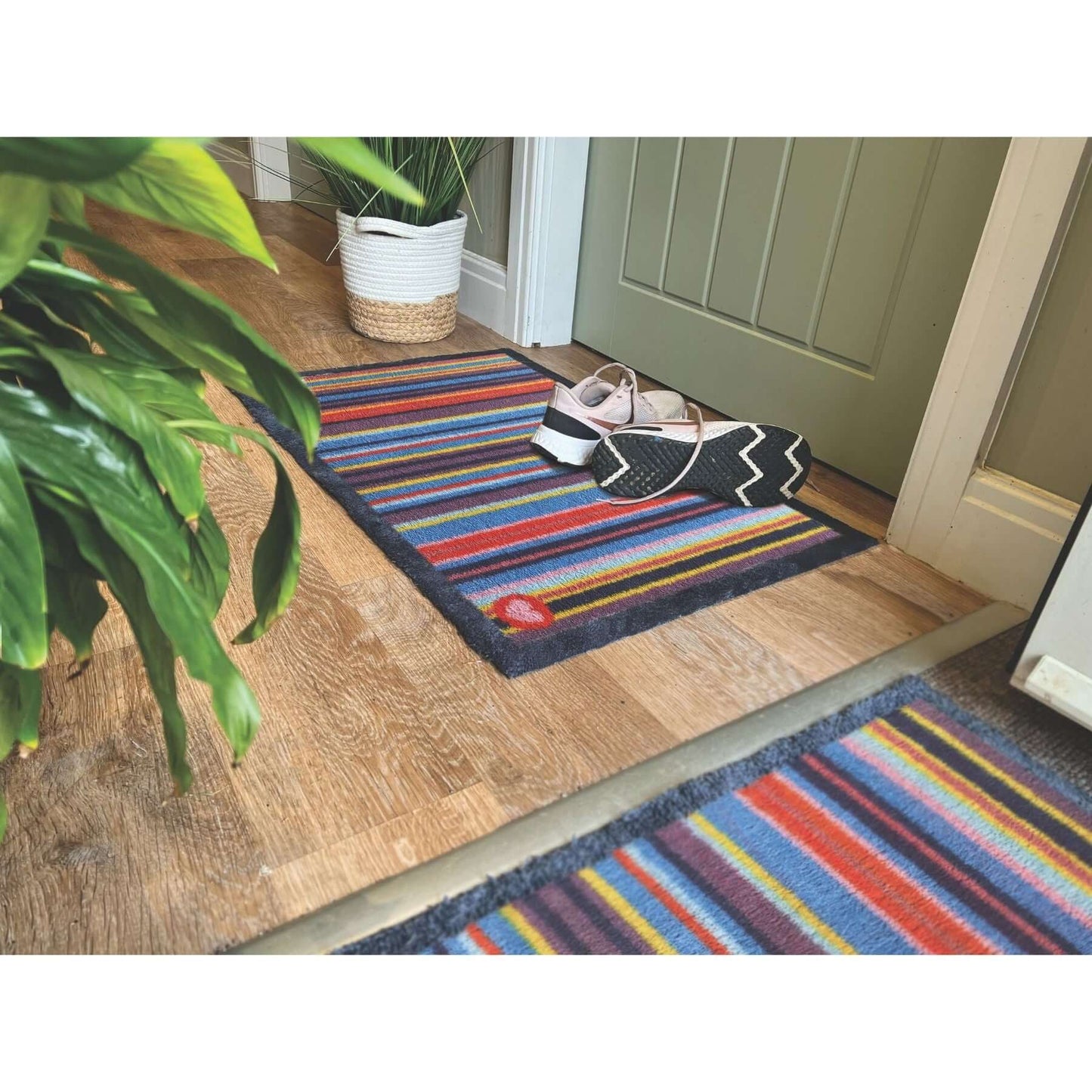Eco-Friendly Washable Striped Mat