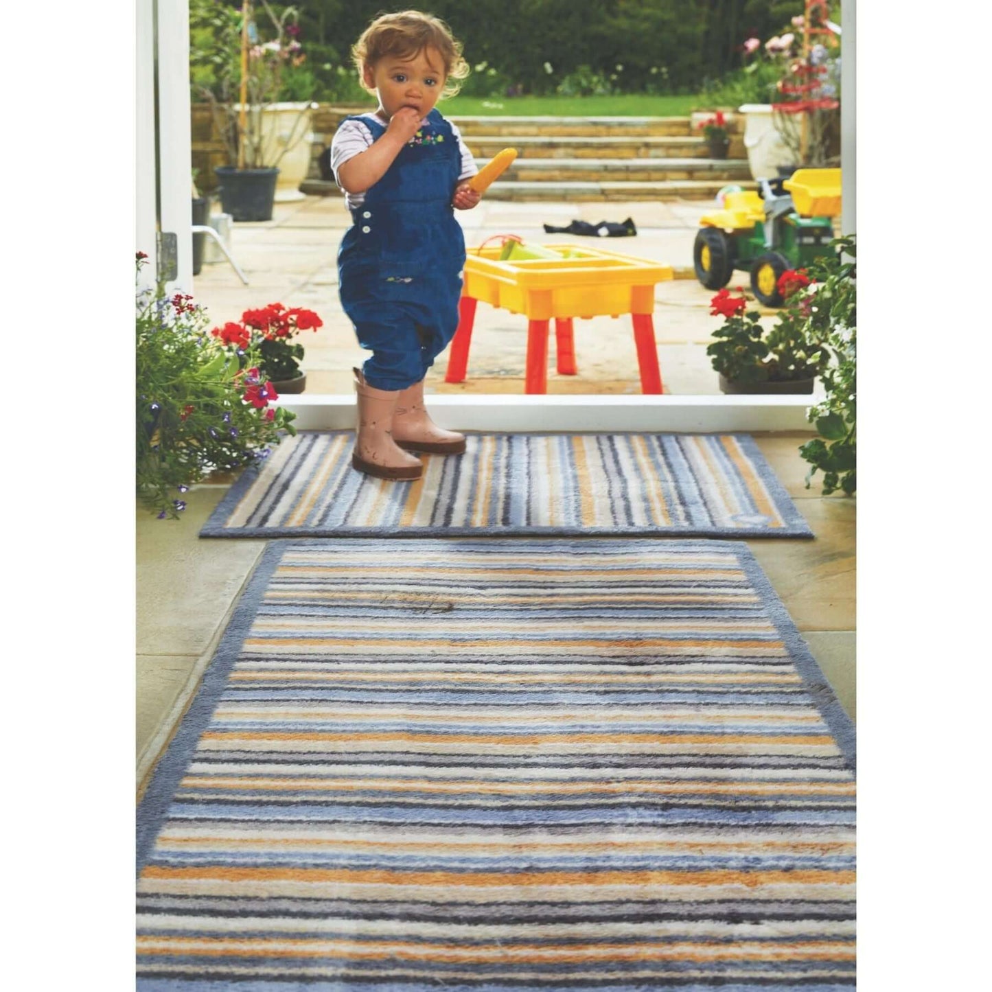 Eco-Friendly Washable Striped Mat
