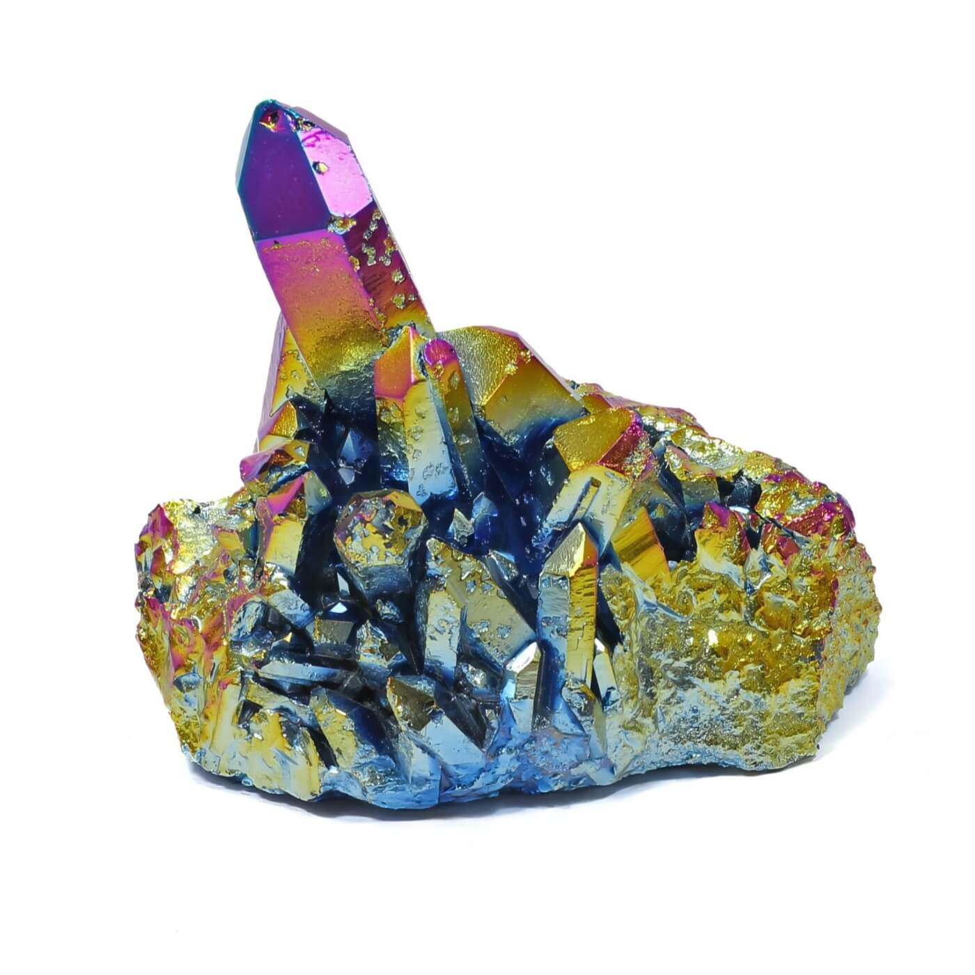 Titanium Aura Quartz Cluster (493g)