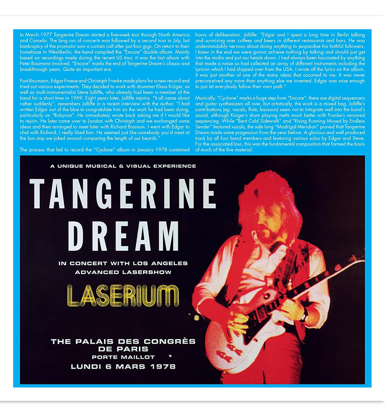 Tangerine Dream – Live in Paris, 6 March 1978 (RSD 2023 Limited Edition 3-LP Box Set on Split-Coloured Vinyl)