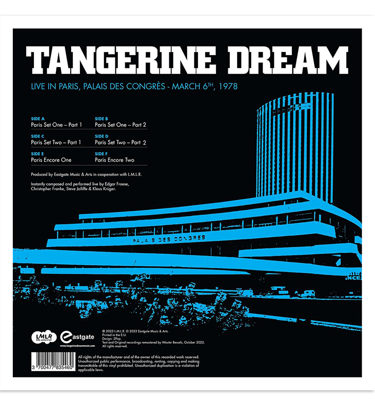 Tangerine Dream – Live in Paris, 6 March 1978 (RSD 2023 Limited Edition 3-LP Box Set on Split-Coloured Vinyl)