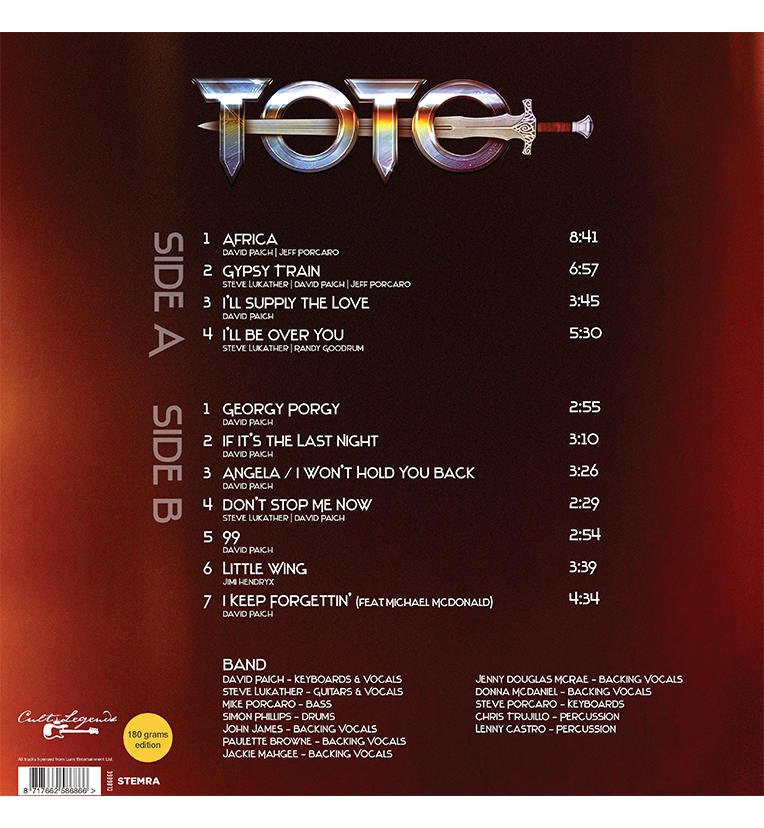 Toto – Bless the Rains 1992 (12-Inch Album on 180g Vinyl)