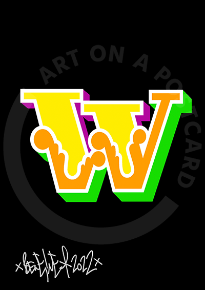 Ben Eine - Circus Font Letters, Hand-signed