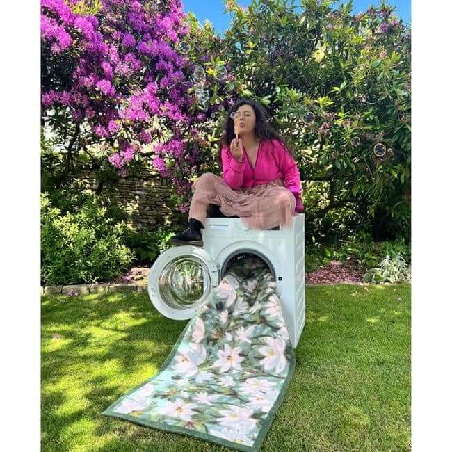 Eco-Friendly Washable Floral Mat