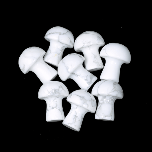 Healing Mini Mushroom Crystal - White Howlite