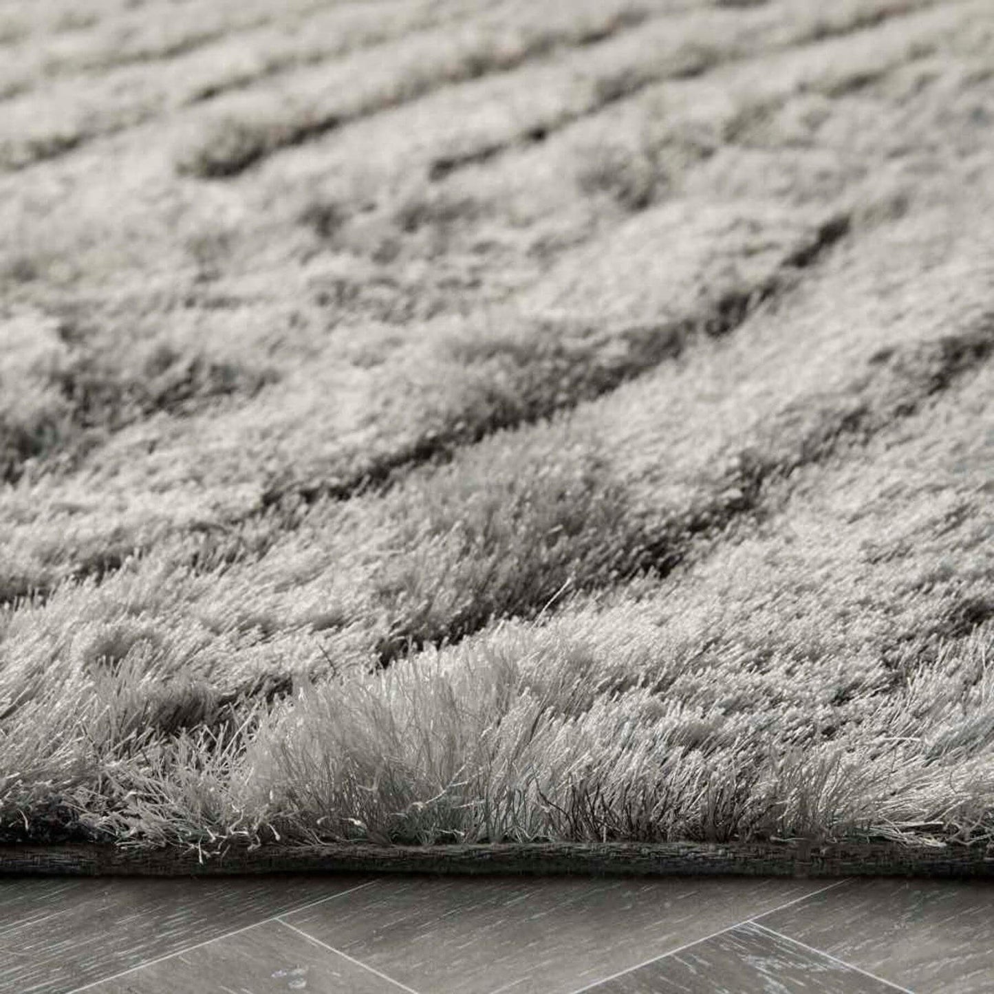 Dallas Silver Grey Shaggy Rug