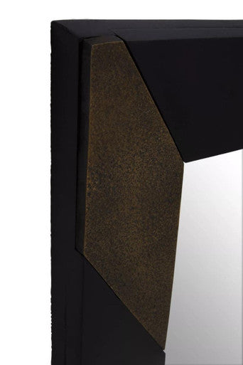 Aris Black and Gold Wall Mirror