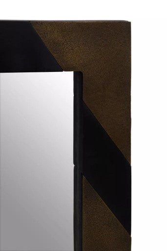 Aris Black and Gold Wall Mirror