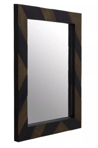 Aris Black and Gold Wall Mirror