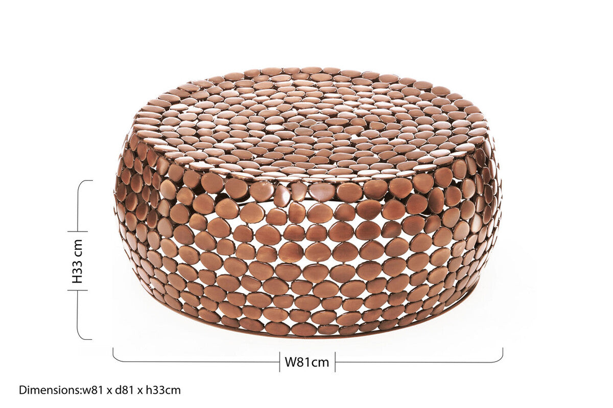 Templar Iron Pebble Design Coffee Table