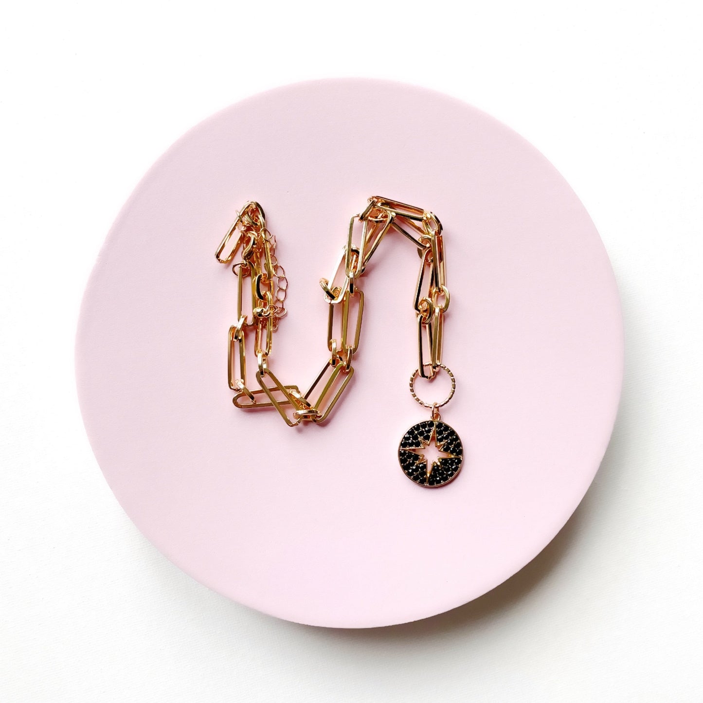 Nova Star Burst Large Link Necklace