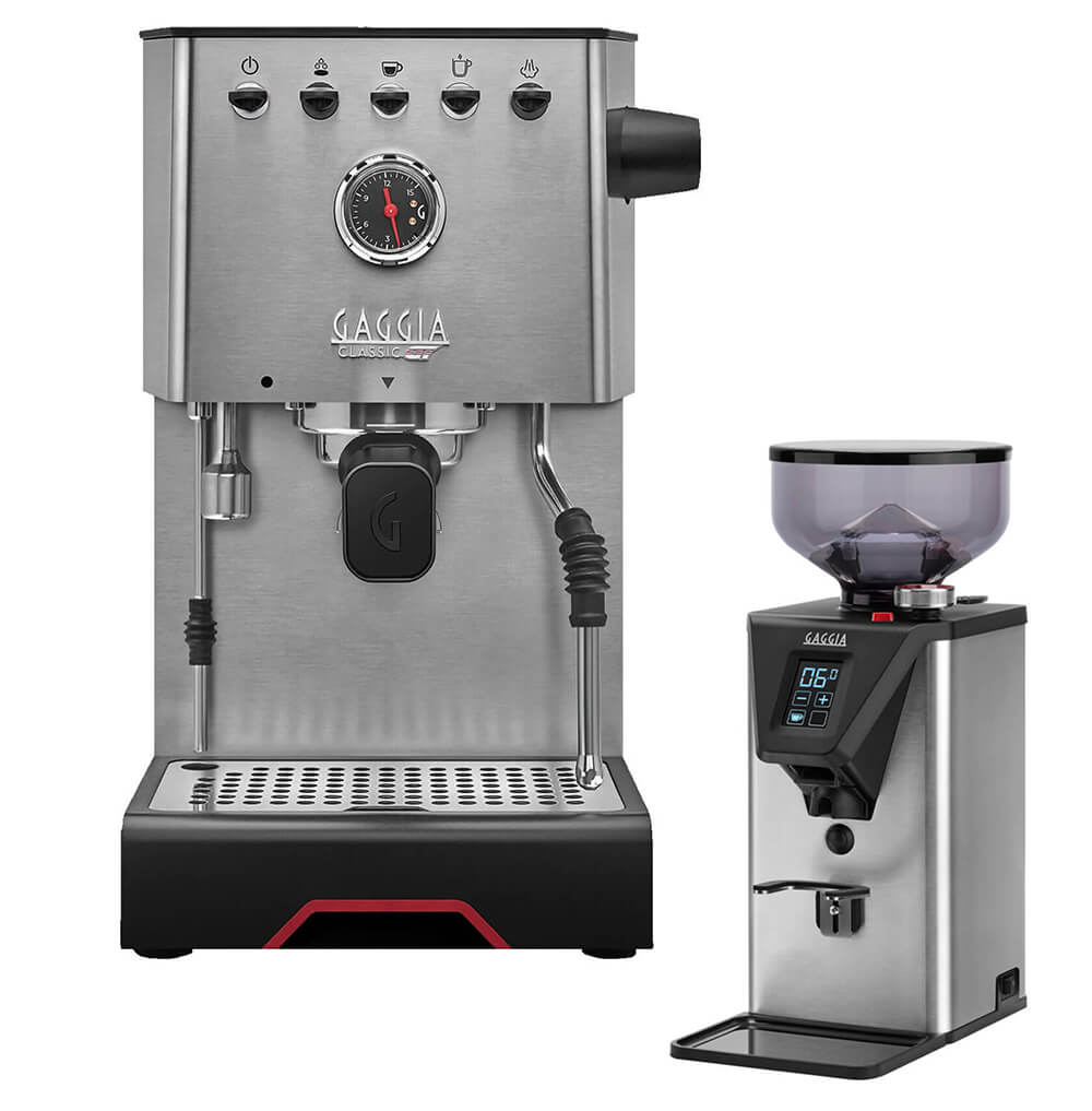 Buy Gaggia Classic GT Prosumer - Inox & Gaggia MDF55 Grinder Bundle Online - Fast Nationwide Delivery
