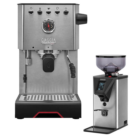 Buy Gaggia Classic GT Prosumer - Inox & Gaggia MDF55 Grinder Bundle Online - Fast Nationwide Delivery