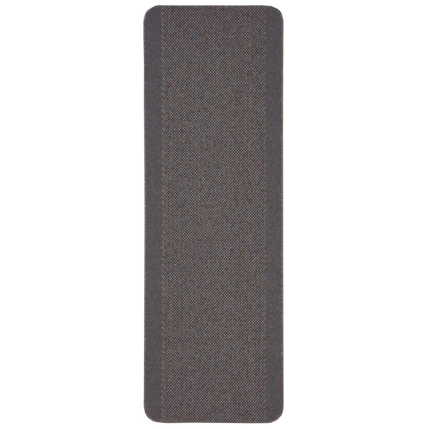 Washable Bordered Dark Grey Rug | 110D