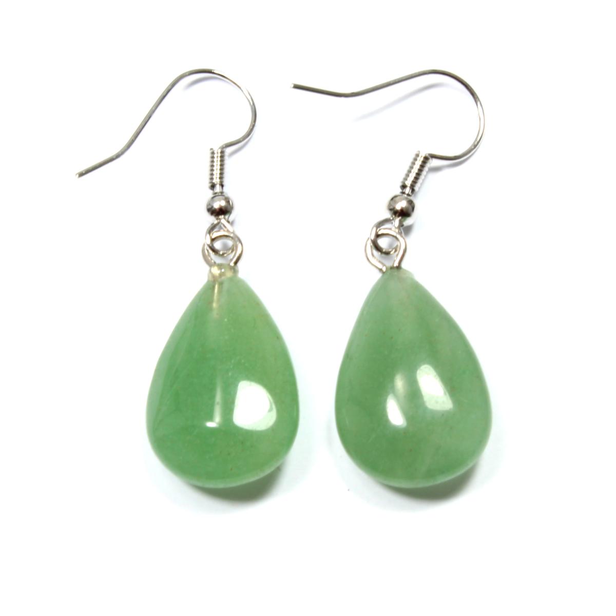 Green Aventurine Teardrop Earrings